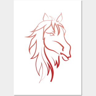 Horse Outline Silhouette Puny | Animals Posters and Art